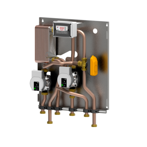 Modulo BF7 (2 circolatori) per la separazione biomassa - impianto di riscaldamento e carico di un accumulo di ACS